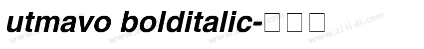utmavo bolditalic字体转换